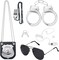 Police Pretend Play Toys Set, Kids Police Officer Costume with Detective Badge, Handcuffs, Cop Dress up Accessories